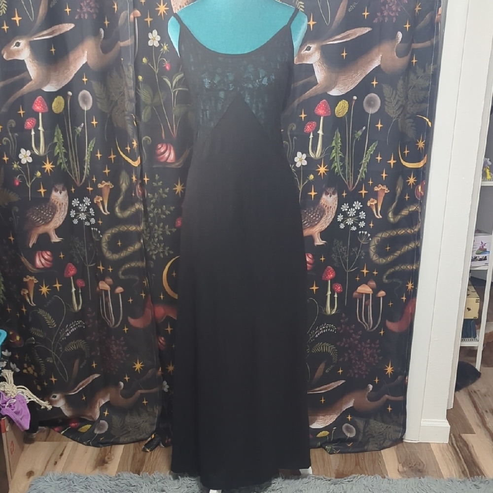 Disturbia Lace Panel Maxi Slip Dress